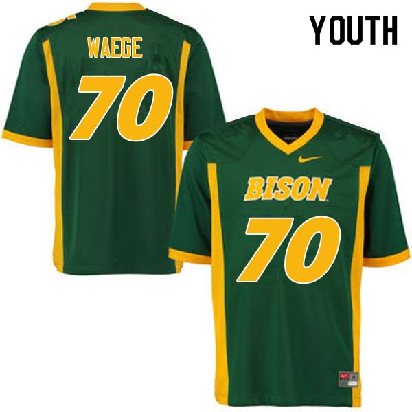 Youth #70 Spencer Waege North Dakota State Bison College Football Jerseys Sale-Green
